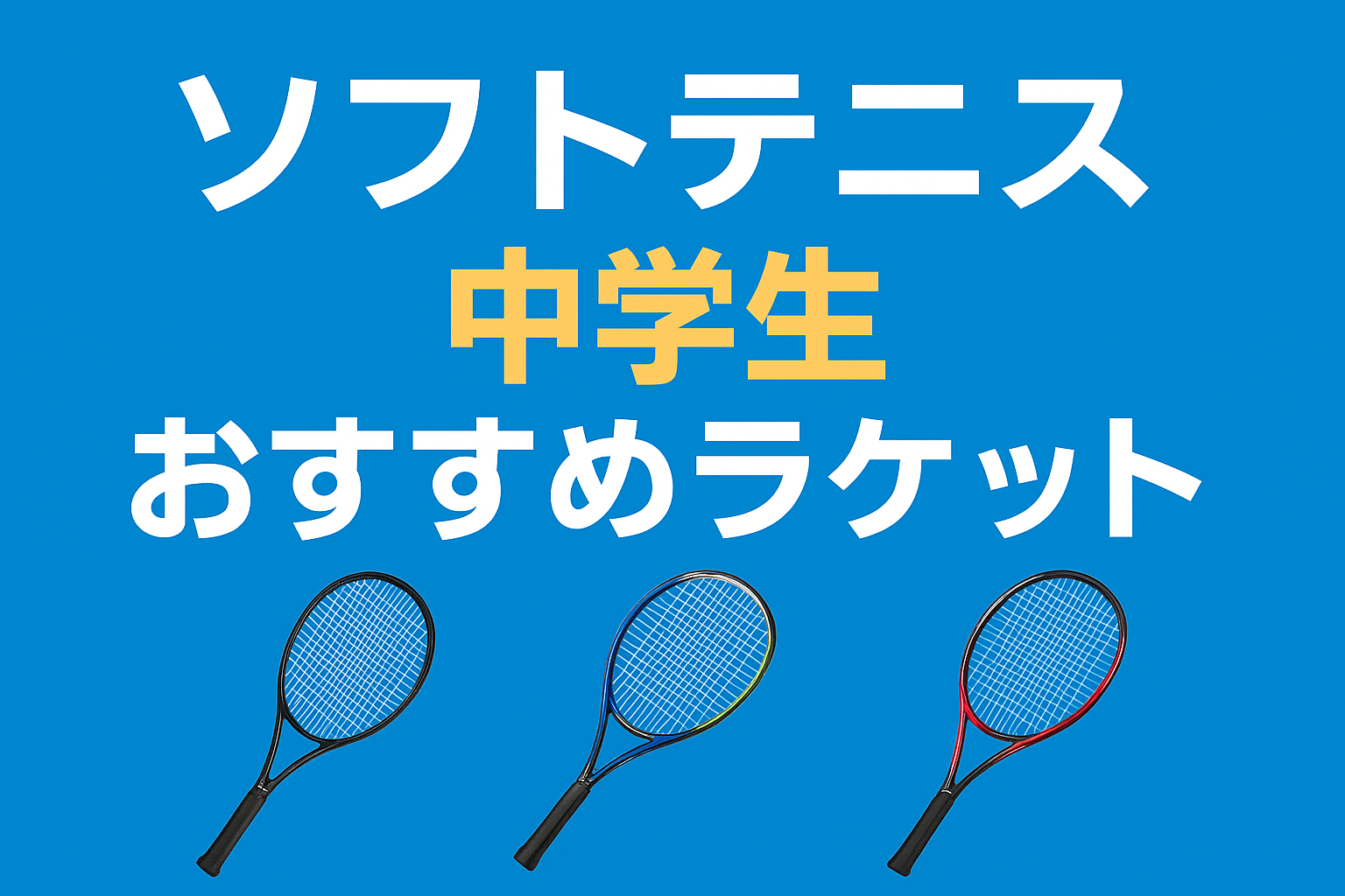 ソフトテニス　中学生　おすすめラケット　と書かれた画像