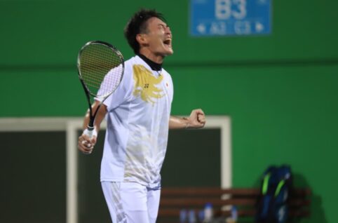 ソフトテニス　広岡そら選手の写真