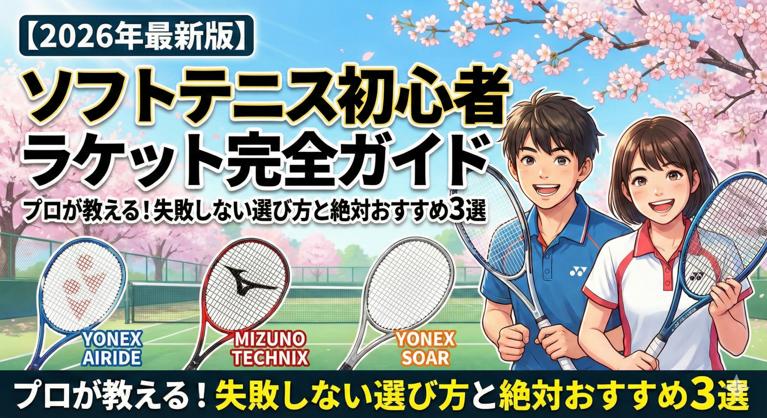 ソフトテニス　初心者　ラケットのアイキャッチ