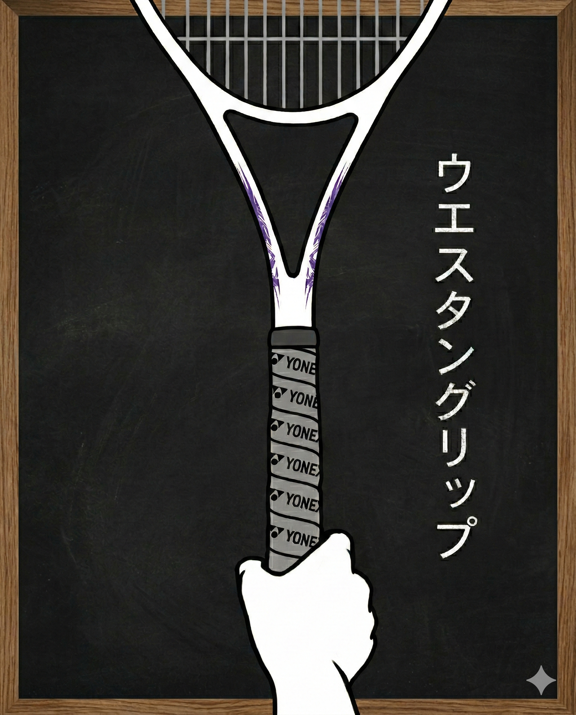 ウエスタングリップの握り方図解