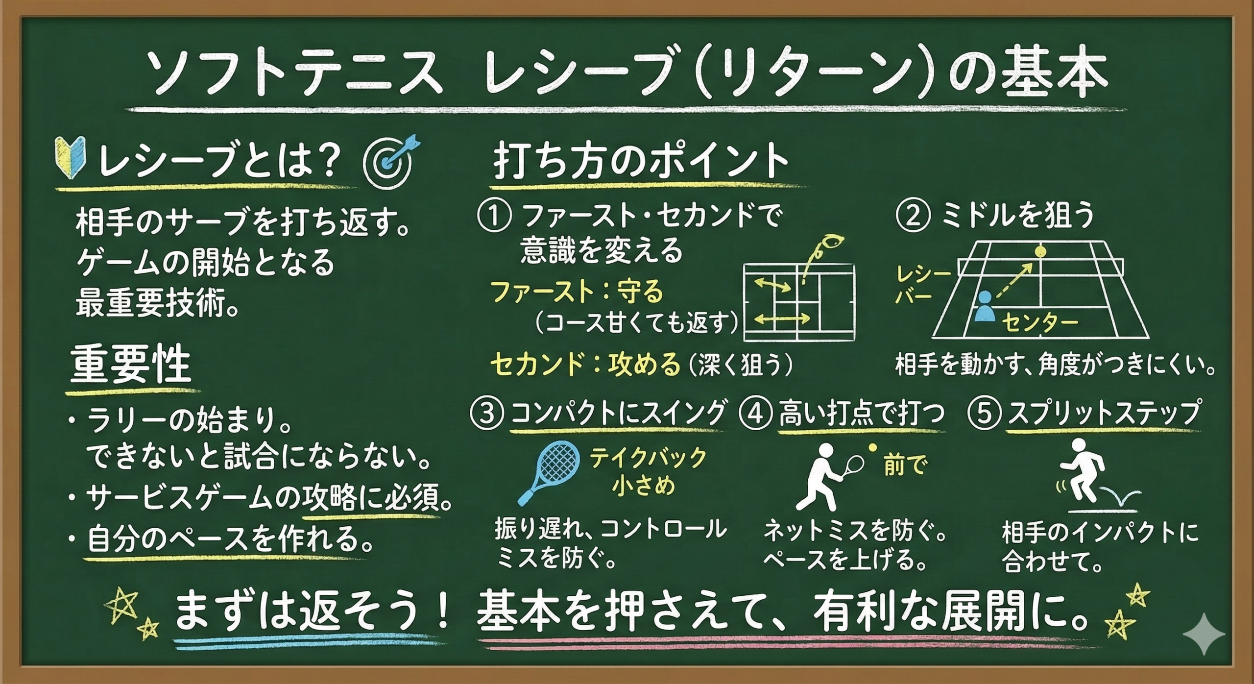 レシーブの説明図