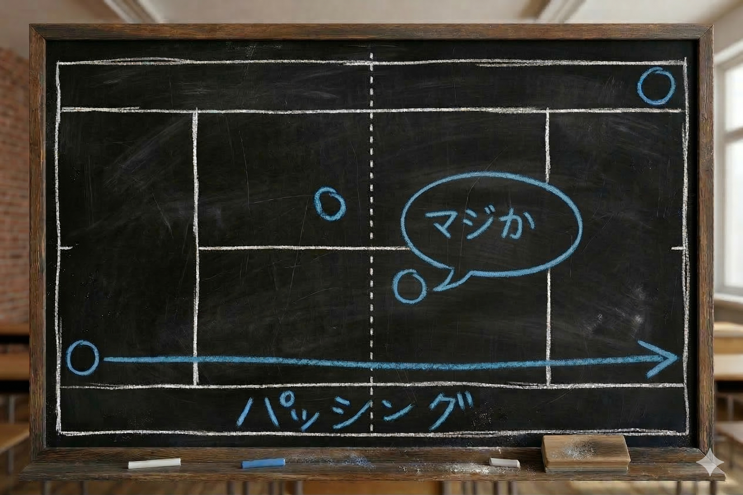 ソフトテニスのパッシングイメージ