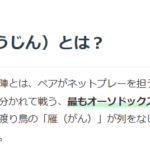 ソフトテニス雁行陣についての解説画像